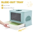 thumbnail image 3 of DEXTRUS Large Enclosed Cat Litter Box with Lid, Drawer Type, Easy to Clean, Includes Litter Scoop, Blue, 3 of 6