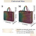thumbnail image 2 of FORMRS Womens Corduroy Tote Bag Crossbody Shoulder Handbag with Pocket, Pink Block Pattern, 2 of 7
