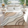 thumbnail image 5 of Beige Brown Beach Coastal Throw Blankets, Abstract Geometric Ocean Waves Soft Fleece Blanket Decorative for Home Sofa Couch Chair Living Bedroom, 50x60 inches,, 5 of 8