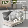 thumbnail image 4 of KPWACD Stainless Steel Litter Box Extra Large 11.7" High Sides Metal Litter Box, 4 of 9