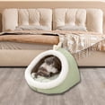thumbnail image 7 of Ashosteey Cat Beds for Indoor Cats,Fluffy Large Cat House for Kitten and Small Pet,Soft Washable Cat House Furniture for Kitten Tent Cave, Cute Pet Beds for Kitten Puppy Cat Cave Anti-Slip Bottom, 7 of 7