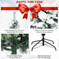 thumbnail image 4 of Patiojoy Pre-Lit Lifelike Xmas Tree 8FT Snow-Flocked Slim Christmas Tree W/ 807 Branches Tips, 4 of 10