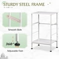 thumbnail image 6 of Night Stand Set 2, White Nightstand with Fabric Storage Drawer and Open Wood Shelf, End Tables Dresser for Bedroom, Bed Side Table, Dorm, 25.03" Height, 6 of 15