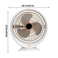 thumbnail image 3 of Qocolhg Small Personal Desk Fan with Color Running Lamp,High Speeds Portable Table Fan 180° Tilt,USB Rechargeable Battery Powered Fan,Quiet Cooling Fan for Bedroom Home Office Outdoor Camping Fan, 3 of 9