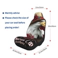 thumbnail image 5 of Sikiie Eagle With Hat And Roses Car Seat Covers 2PCs Front Car Seat Covers Universal fit for Most Cars SUVs and Trucks-1, 5 of 9