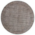 thumbnail image 1 of Casavani Custom Handmade Cotton Round Dining Room Rug, Brown 8x8 feet, 1 of 5