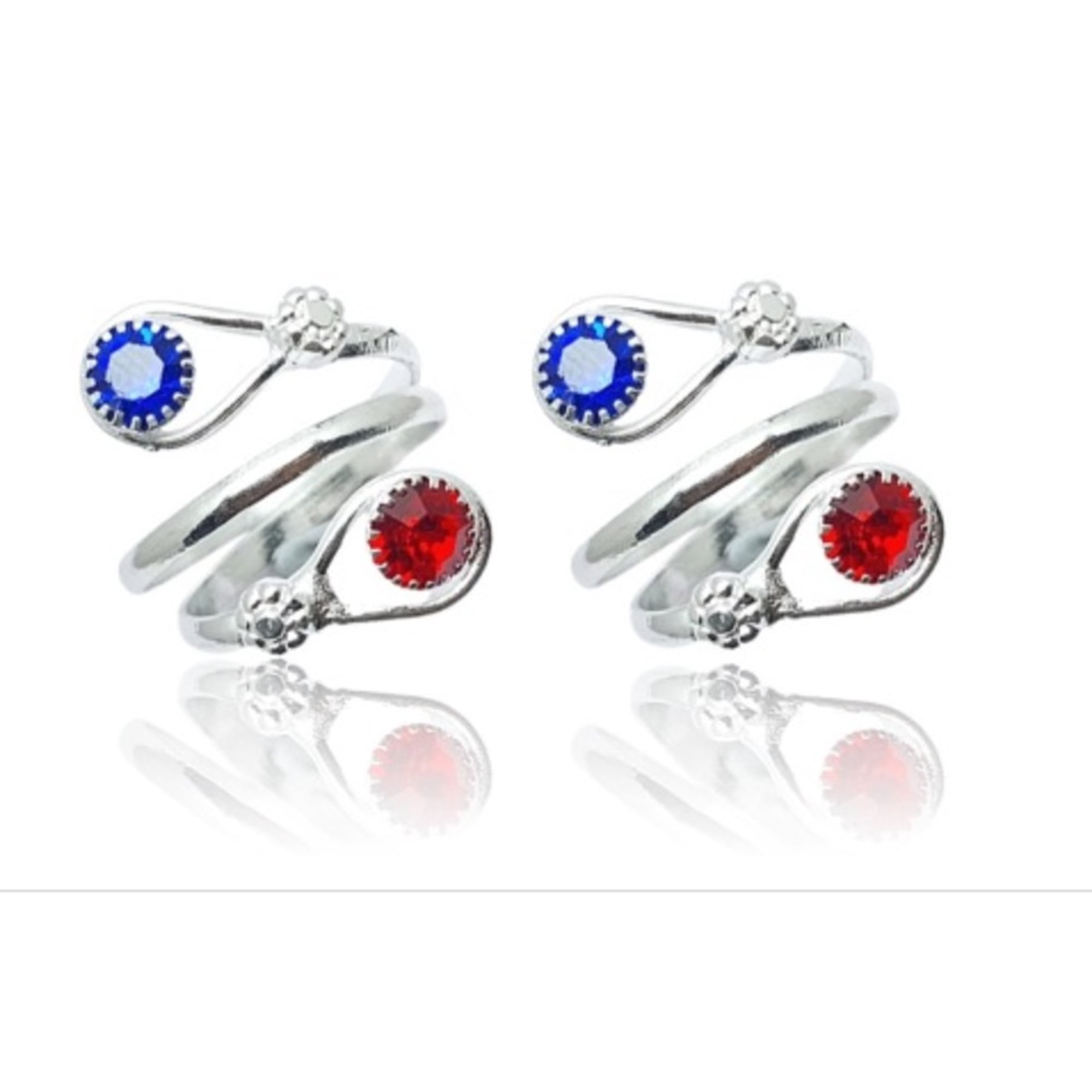 Kamada Creations Ethnic Silver Toe ring Pair