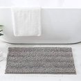 thumbnail image 5 of Bathroom Rugs Chenille Soft Striped Plush Bath Mat Non Slip Water Absorbent Bath Mat for Bathroom,Bedroom, Kitchen, Sink (Grey,21, 5 of 5