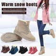 thumbnail image 1 of Botas de nieve mullidas con forro polar grueso y cálido para mujer, botines de invierno, 1 of 4