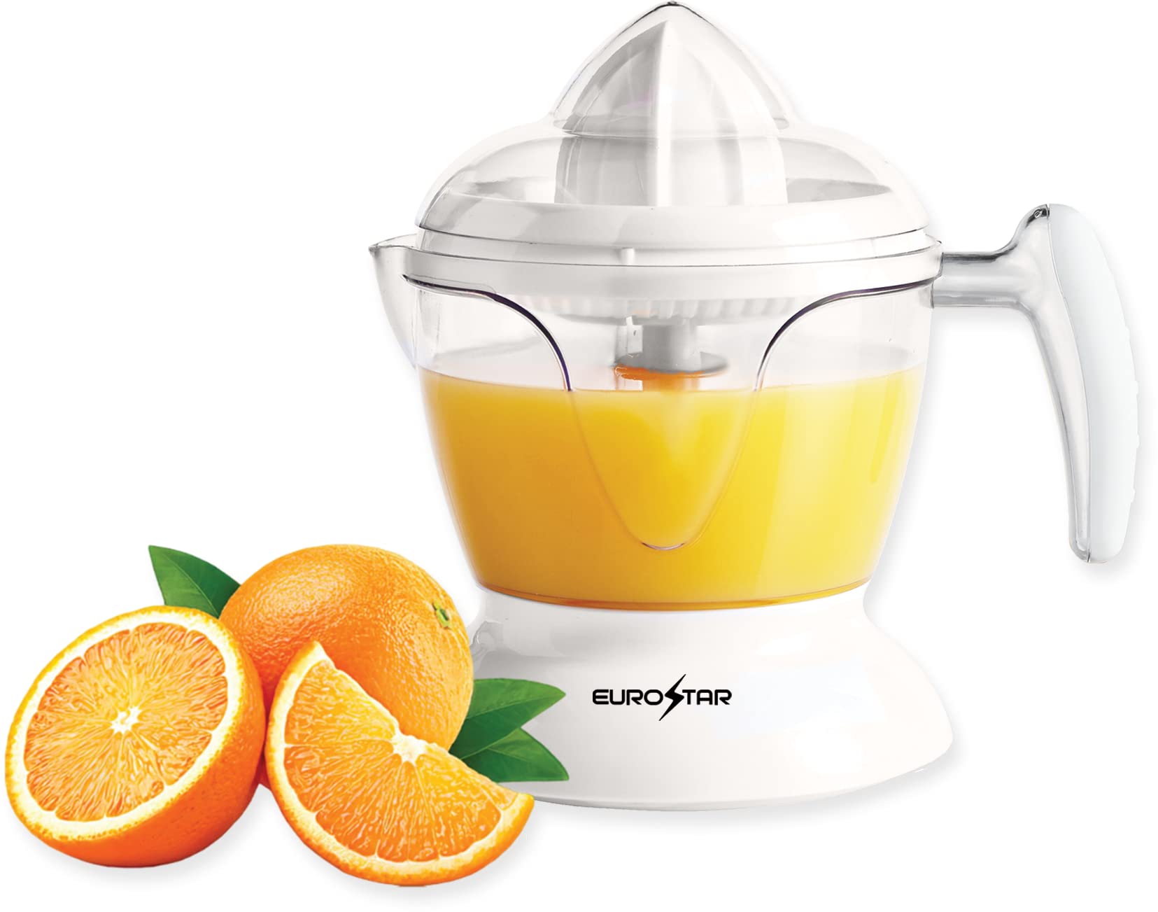 EUROSTAR ECJ600WHITE 25oz Electric Citrus Juicer, White