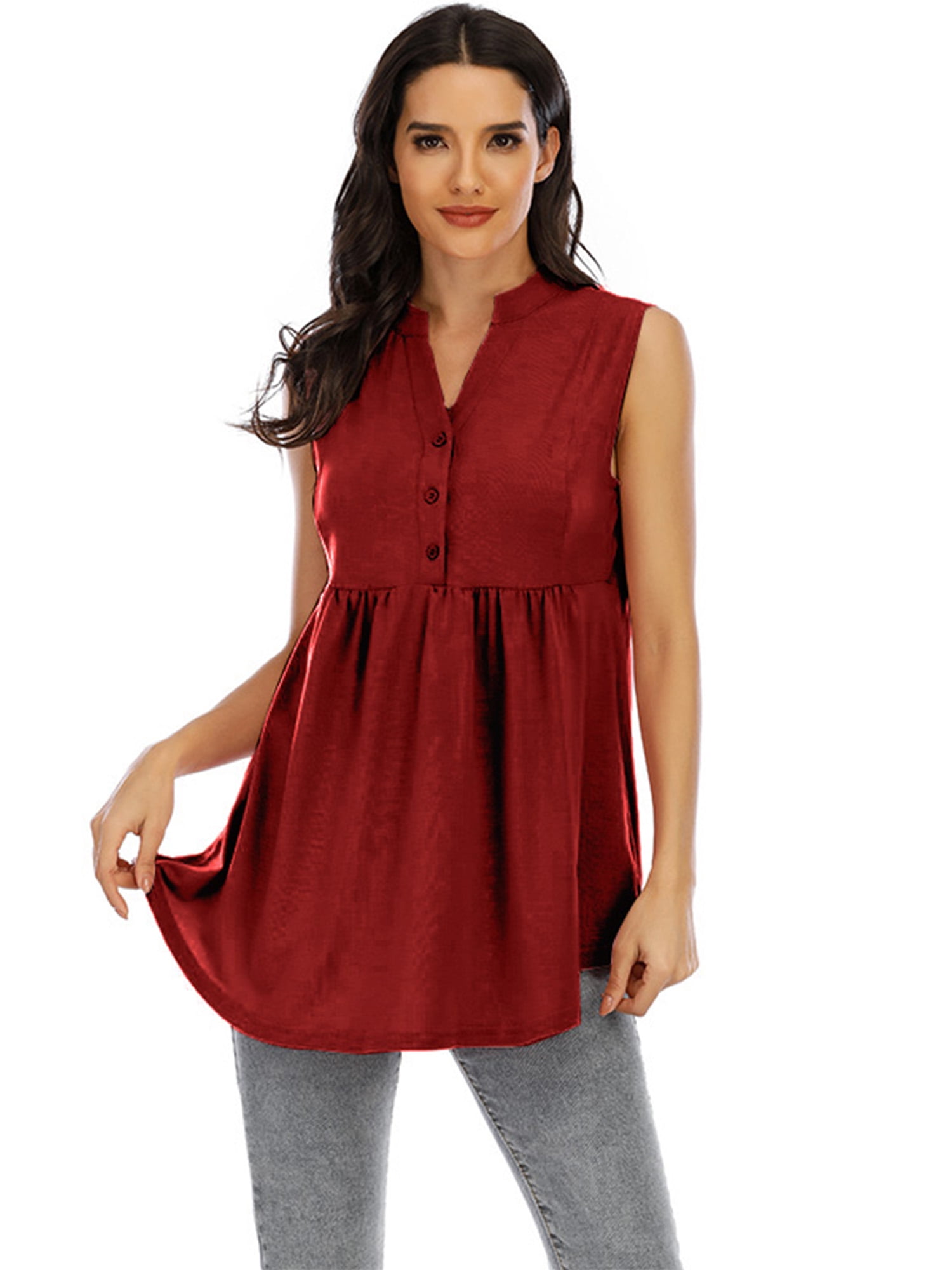 ladies cotton sleeveless blouses