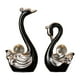 thumbnail image 2 of 2 figuras de cerámica de cisne para decoración del hogar, estatuas coleccionables de animales. Negro, 2 of 9
