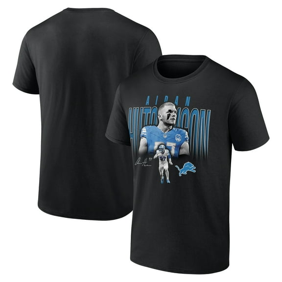 Men's Aidan Hutchinson Black Detroit Lions Humble Shadow Player T-Shirt