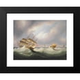 thumbnail image 2 of James Edward Buttersworth 18x14 Black Modern Framed Museum Art Print Titled - Frigate off a Lighthouse (1875), 2 of 5