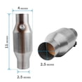 thumbnail image 2 of 2Pcs 2.5inch Spun Universal Catalytic Converter 425250 Exhaust, 2 of 5
