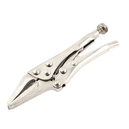 Plier Wrench - 12.6cm Length Clamping Wrench Wires Cutter Locking Vise Grip Plier Silver Tone