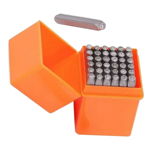 Juego de sellos de metal con números y letras, 37 piezas Juego de perforadores de letras con números Juego de perforadores de letras con números Instalación sin esfuerzo
