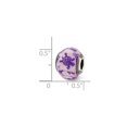 thumbnail image 4 of Purple Decorative Italian Glass Charm .925 Sterling Silver Reflection Beads, 4 of 5