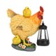 thumbnail image 2 of Estatua decorativa de gallina para exteriores, farol solar, figura de resina, escultura de jardín para Amarillo, 2 of 9
