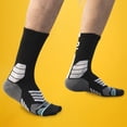 thumbnail image 4 of 1Pc Middle Socks Sweat Absorption Ribbing Mouth Number Design High Elasticity Basketball Socks for Sport, 4 of 7