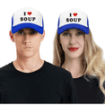 thumbnail image 4 of I Heart Soup Love Food Funny Trucker Hat Mesh Cap Unisex Blue, 4 of 5