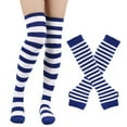 thumbnail image 1 of Bas Rayés pour Femmes, Chaussettes Hautes, Chaussettes d'Halloween, 1 of 3
