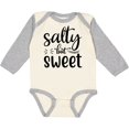 thumbnail image 3 of Inktastic Salty but Sweet Boys or Girls Long Sleeve Baby Bodysuit, 3 of 5