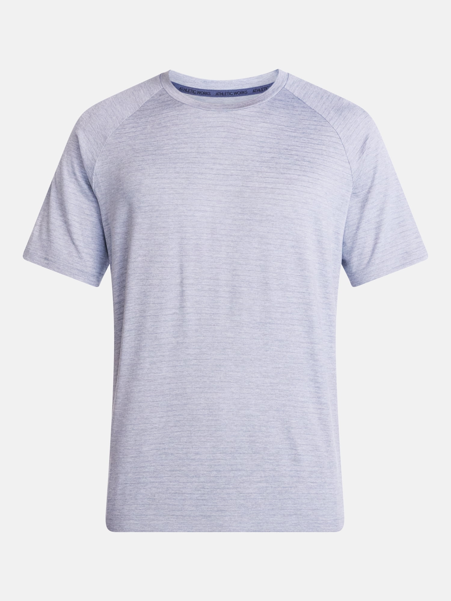 Athletic Works Men's Tonal Stripe Workout Shirt with Short Sleeves, Sizes XS-4XLT