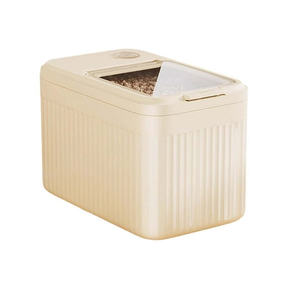 Airtight Pet Food Storage Container with Treat Dispenser Large Capacity Dog Cat Food Bin for Dry Kibble Cereal Soybean Flour and Animal Feed Storage for Kitchen Pantry Barn Garage Organization