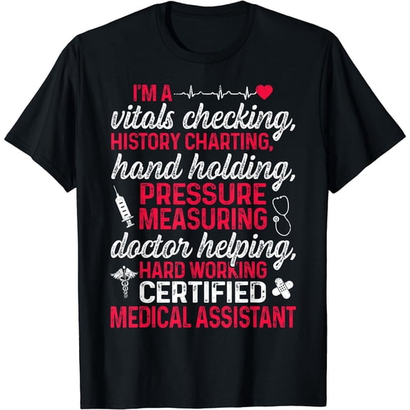 CMA Certified Medical Assistant Chart Assisting T-Shirt