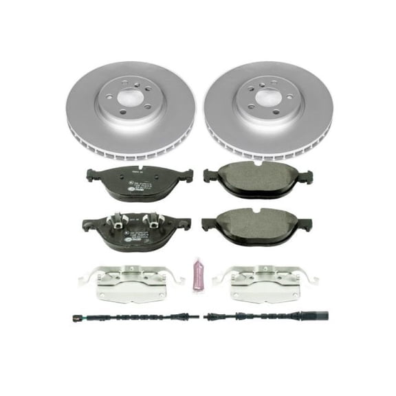 Power Stop Front Euro-Stop ECE-R90 Certified Brake Pad and Rotor Kit ESK6009 Fits 2015 BMW X5