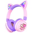 thumbnail image 1 of Auriculares inalámbricos Bluetooth para niños iClever Light Up Cat Ear, 1 of 7