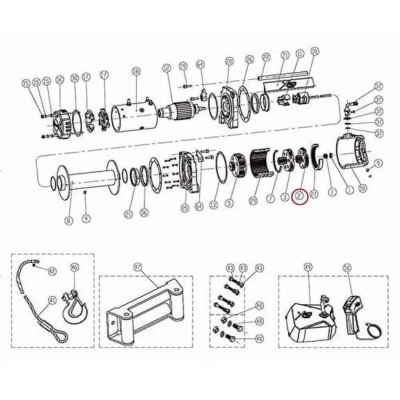 Smittybilt 97412-02 Winch Gear Carrier