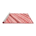 thumbnail image 2 of Ahgly Company Machine Washable Indoor Round Abstract Red Modern Area Rugs, 3' Round, 2 of 4