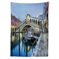thumbnail image 3 of Ambesonne Venice Tablecloth Rectangular Table Cover, Morning Twilight Urban, 60"x84", Grey Blue Cinnamon, 3 of 4