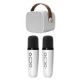 thumbnail image 2 of Portable Bluetooth Speaker with Wireless Microphone, Handheld Mics Speaker Machine, Portable Speaker System for Playroom Family Outing K1 White Dual Mic, 2 of 8