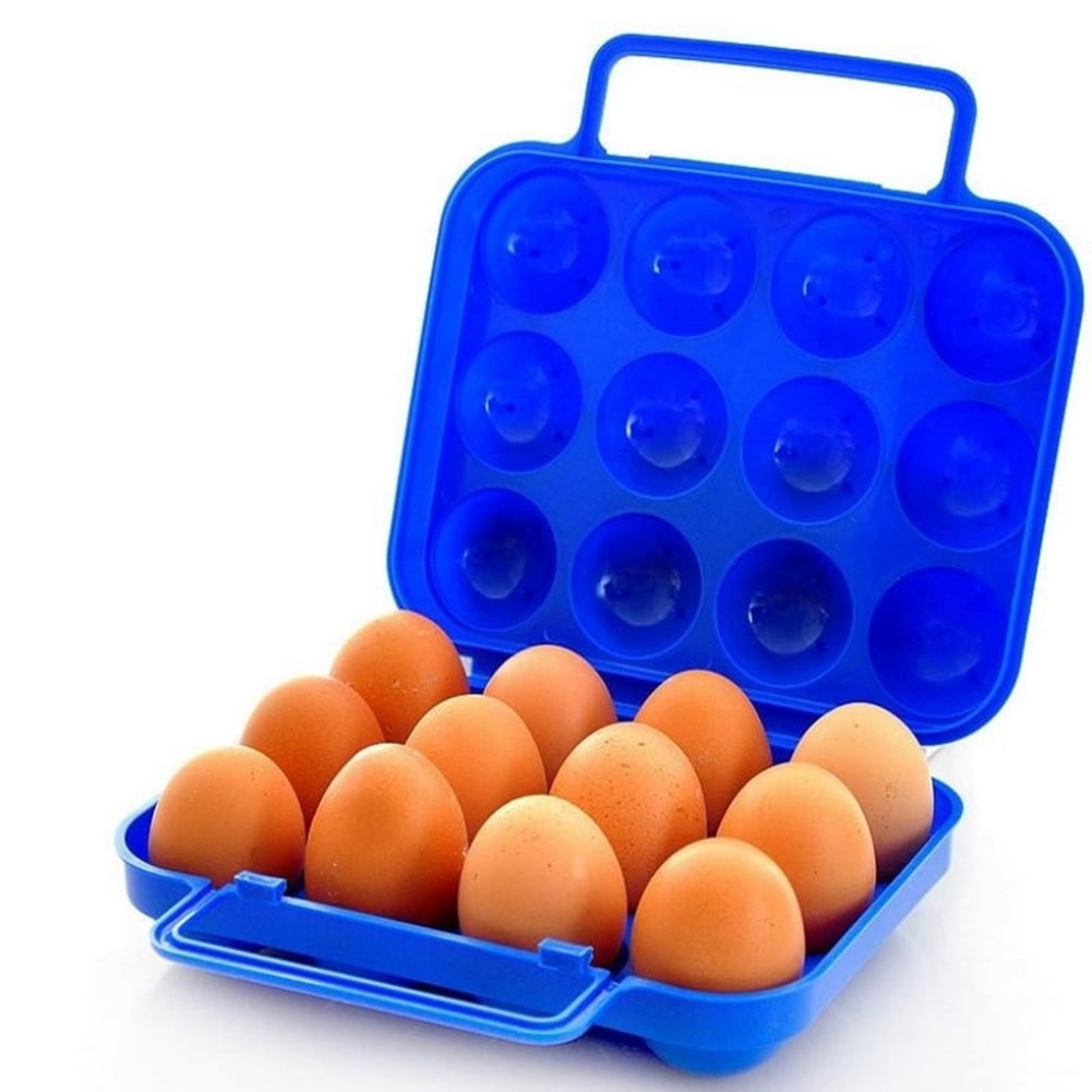 Mdesiwst Egg Carrier Holder for Camping, Egg Carrier Holder with Handle, Safely Carry Up to 12 Eggs