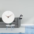 thumbnail image 2 of Reloj de pared moderno, redondo y silencioso. Figura de escritorio con diseño abstracto de pensador. Escultura de tablero de fibra de densidad media., 2 of 8