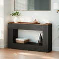 thumbnail image 2 of 55" Wood Console Table with Storage, Modern Entryway Sofa Table for Living Room & Foyer, Black, 2 of 6