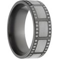 thumbnail image 3 of 8mm Flat Black Zirconium Ring with Movie Film Lasered Around the Ring, 3 of 3
