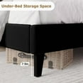 thumbnail image 6 of Queen Size Bed Frame, Modern Platform Bed with Upholstered Wingback Button Tufted Headboard, Black, 6 of 6