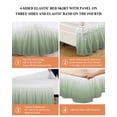 thumbnail image 6 of Sage Green Ombre Bed Skirt King Size, Modern Sage Green Abstract Art Wrap Around Bed Skirting with Adjustable Elastic Strap, Dust Ruffled Pleated Bedskirts 18 Inch Drop for Bedroom King Beds, 6 of 9