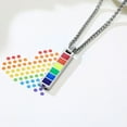 thumbnail image 3 of onlyliua Clearance Savings Jewelry Rectangular Pendant Stainless Steel Necklace Titanium Steel Dropper Accessories On-Trend Low Spend, 3 of 8