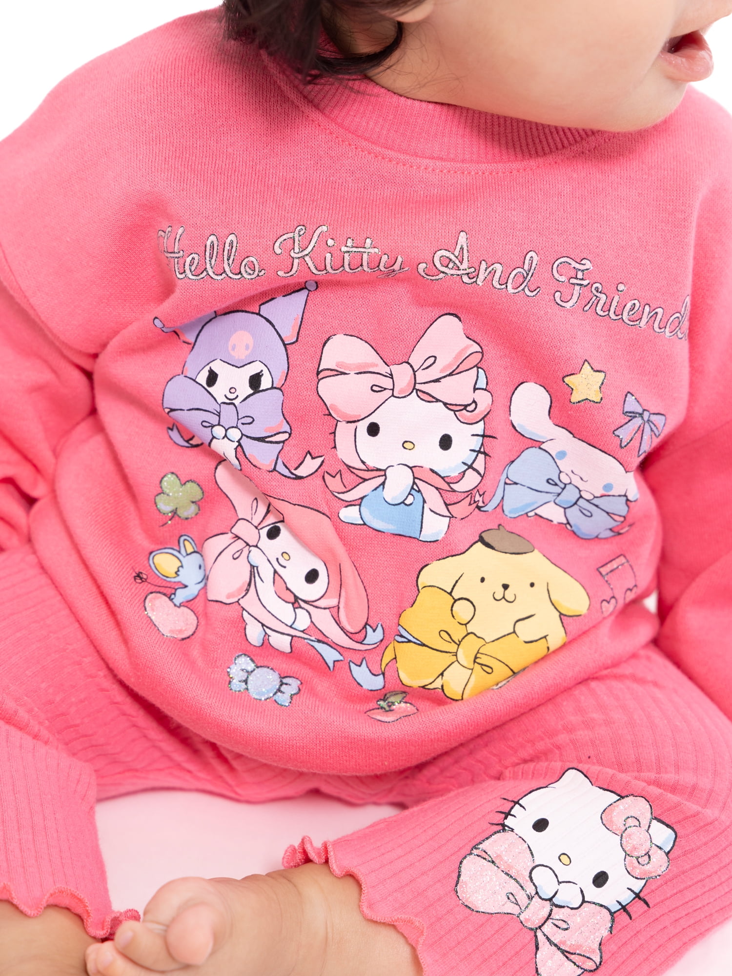 Hello Kitty and Friends Baby Girls Graphic Sweatshirt and Flared Leggings Set, 2-Piece, Sizes 0M-24M