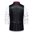thumbnail image 3 of VBARHMQRT Manteau d'Hiver pour Garçons Veste en Cuir pour Hommes Mode Rayures Costume Rétro Décontracté, 3 of 4