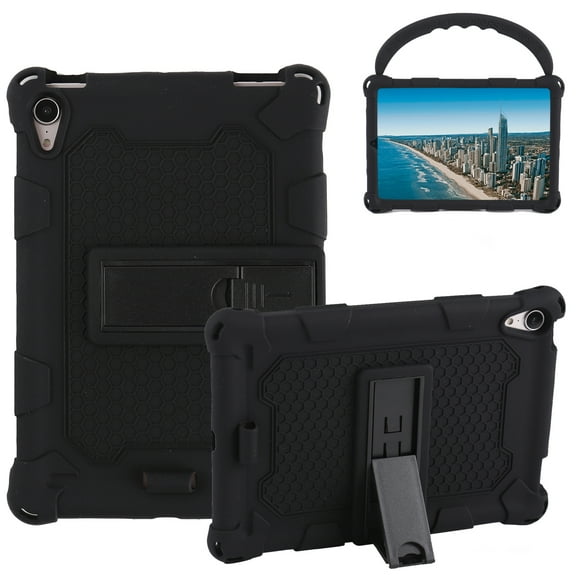 Kids Case for iPad mini 6 8.3 inch, Dteck Lightweight Silicone Childproof Shockproof Case with Kickstand, Removable Handle Grip Protective Cover Shell For iPad mini (6th Generation),Black