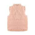 thumbnail image 2 of LittleSpring Toddler Girls Pink Vest Sleeveless Solid Color Snap Button Soft Vest Jacket Warm Outerwear 4T, 2 of 8