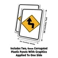 thumbnail image 2 of Left Reverse Turn (24" X 36") 4mm Corrugated Plastic Panel, Graphics Applied To 1 Side (Pk of 2), 2 of 4