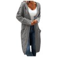 thumbnail image 1 of Uinagy Women's Autumn and Winter Mid-Length Cardigan Sweater, 1 of 4