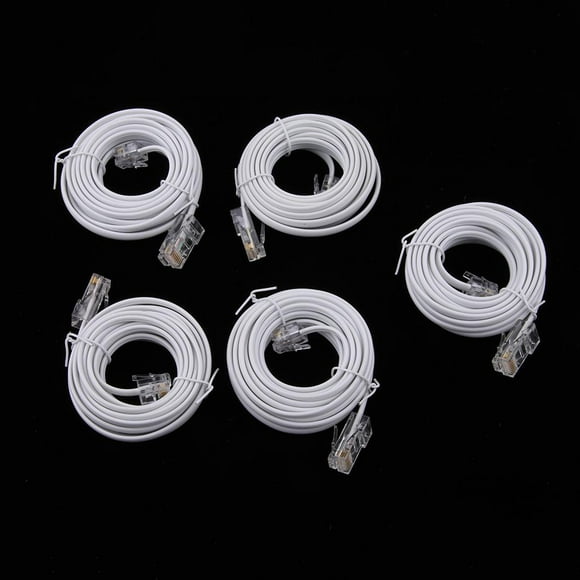 5Pieces to RJ11 Telephone Cable DSL Cord 8P4C 6P4C 3Meters